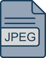 JPEG File Format Line Filled Grey Icon vector