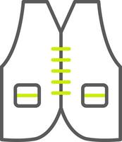 Vest Line Two Color Icon vector