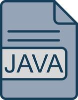 JAVA File Format Line Filled Grey Icon vector