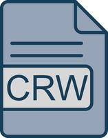 CRW File Format Line Filled Grey Icon vector