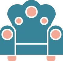 Throne Glyph Two Color Icon vector