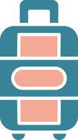 Suitcase Glyph Two Color Icon vector