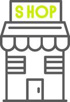 Shop Line Two Color Icon vector