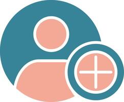Add Glyph Two Color Icon vector