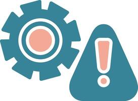 Error Glyph Two Color Icon vector