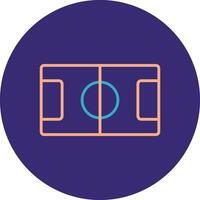 mesa fútbol americano línea dos color circulo icono vector