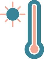 Thermometer Glyph Two Color Icon vector