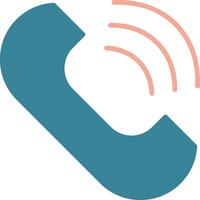 Phone Glyph Two Color Icon vector