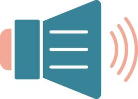 Sound Glyph Two Color Icon vector