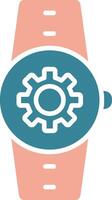 Settings Glyph Two Color Icon vector
