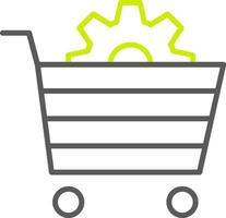 E-commerce Solution Line Two Color Icon vector