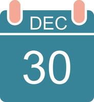 December Glyph Two Color Icon vector