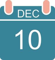 December Glyph Two Color Icon vector