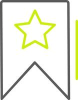 Bookmarking Line Two Color Icon vector