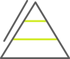 Pyramid Charts Line Two Color Icon vector