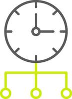 Time Optimization Line Two Color Icon vector