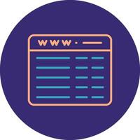 Web Programming Line Two Color Circle Icon vector