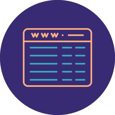 Web Programming Line Two Color Circle Icon