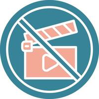 Empty Battery Glyph Two Color Icon vector