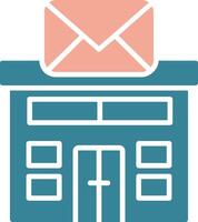 Post Office Glyph Two Color Icon vector