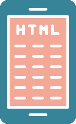Mobile Coding Glyph Two Color Icon