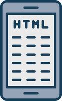 Mobile Coding Line Filled Grey Icon vector