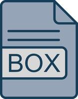 BOX File Format Line Filled Grey Icon vector