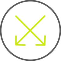 Intersect Line Two Color Icon vector