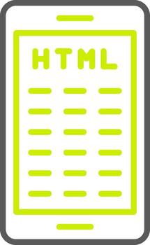 Mobile Coding Line Two Color Icon vector