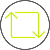 Loop Line Two Color Icon vector