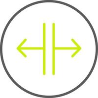 SPLIT Line Two Color Icon vector