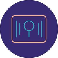 Key Hole Line Two Color Circle Icon vector