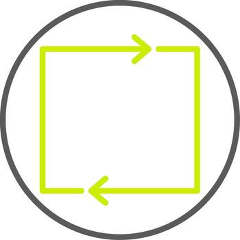 lazo línea dos color icono vector