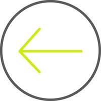 Left Arrow Line Two Color Icon vector