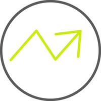 Trend Line Two Color Icon vector