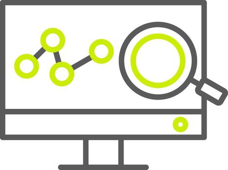 Data Analysis Line Two Color Icon vector