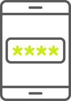 Password Line Two Color Icon vector