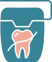 Floss Glyph Two Color Icon vector