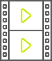 Film Strip Line Two Color Icon vector