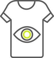 T Shirt Line Two Color Icon vector