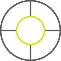 Color Wheel Line Two Color Icon vector