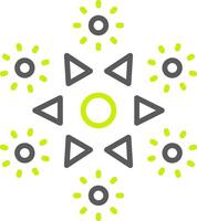 Firework Line Two Color Icon vector