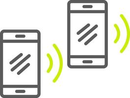 Mobile Sync Line Two Color Icon vector