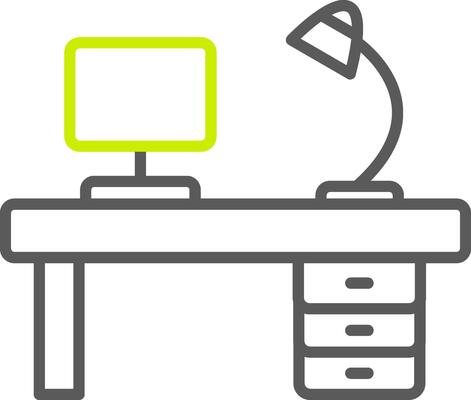 Workplace Line Two Color Icon