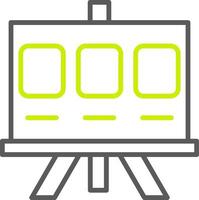 Story Board Line Two Color Icon vector