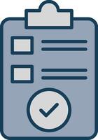 Check In Line Filled Grey Icon vector