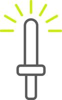 Light Stick Line Two Color Icon vector