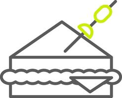 Sandwich Line Two Color Icon vector