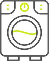 Washing Machine Line Two Color Icon vector