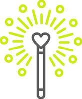 Magic Wand Line Two Color Icon vector